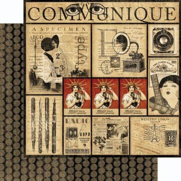 Graphic 45 COMMUNIQUE 12 x 12 Scrapbooking Paper 2013 Pack Pad 48 Sheets… - Picture 2 of 14